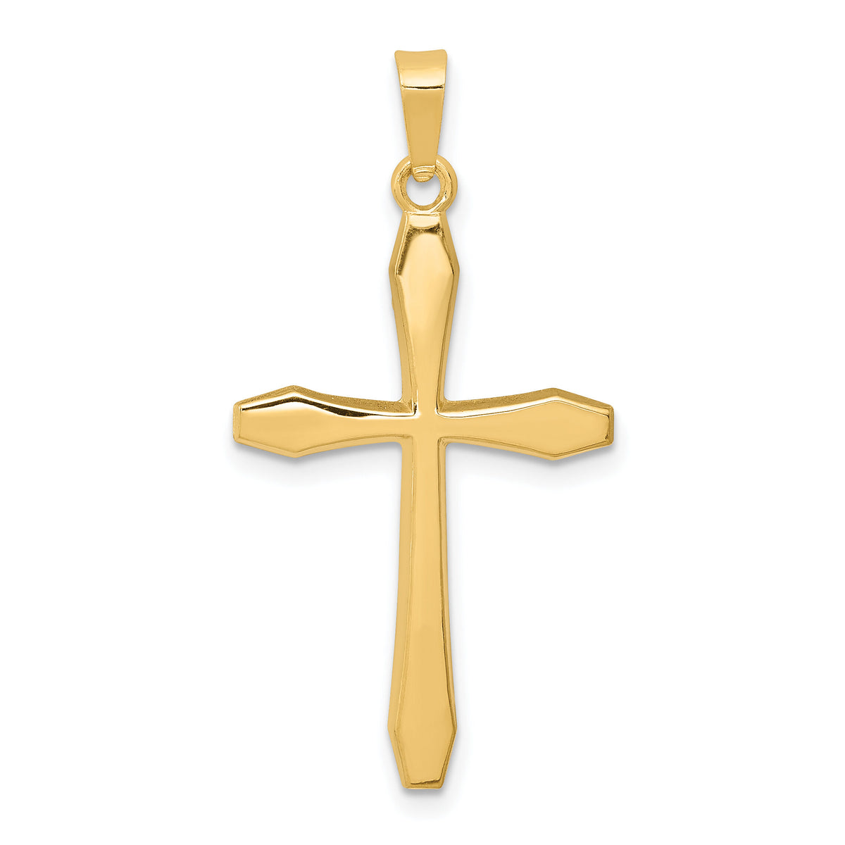 14k Polished Cross Pendant-XR1572