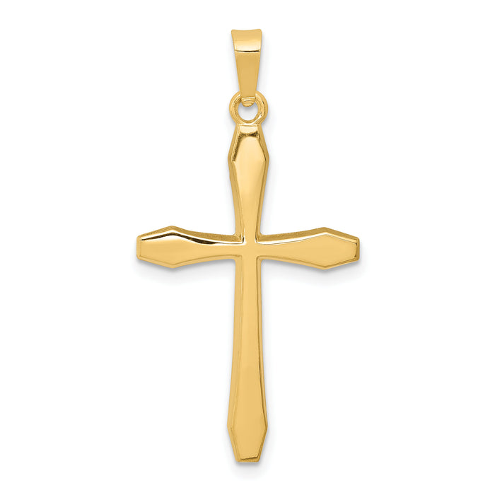 14k Polished Cross Pendant-XR1572