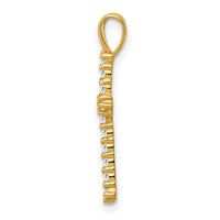 14k Polished CZ Cross Chain Slide-XR1578