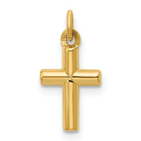 14k Polished Cross Pendant-XR1580