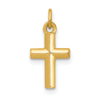 14k Polished Cross Pendant-XR1580