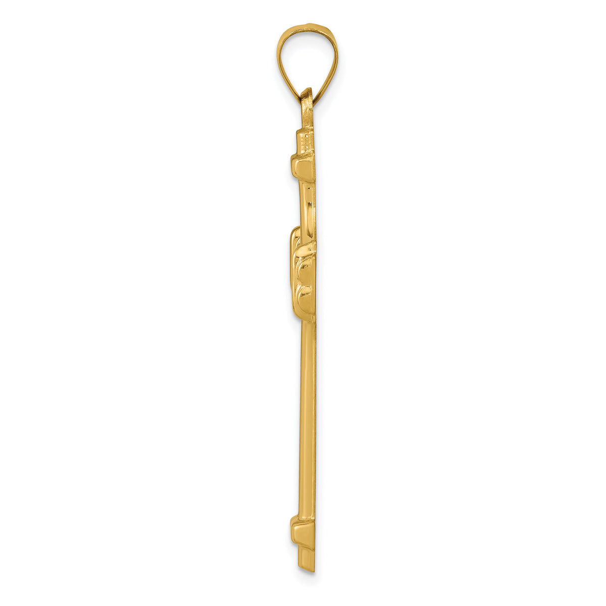 14k Polished Fancy Cross Pendant-XR1583