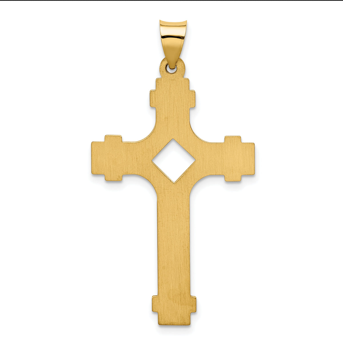 14k Polished Fancy Cross Pendant-XR1583
