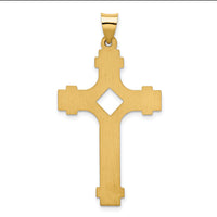 14k Polished Fancy Cross Pendant-XR1583