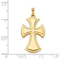14k Polished Cross Pendant-XR1585