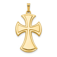 14k Polished Cross Pendant-XR1585
