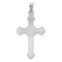14k White Gold Polished Cross Pendant-XR1597