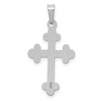 14k White Gold Polished Budded Cross Pendant-XR1601