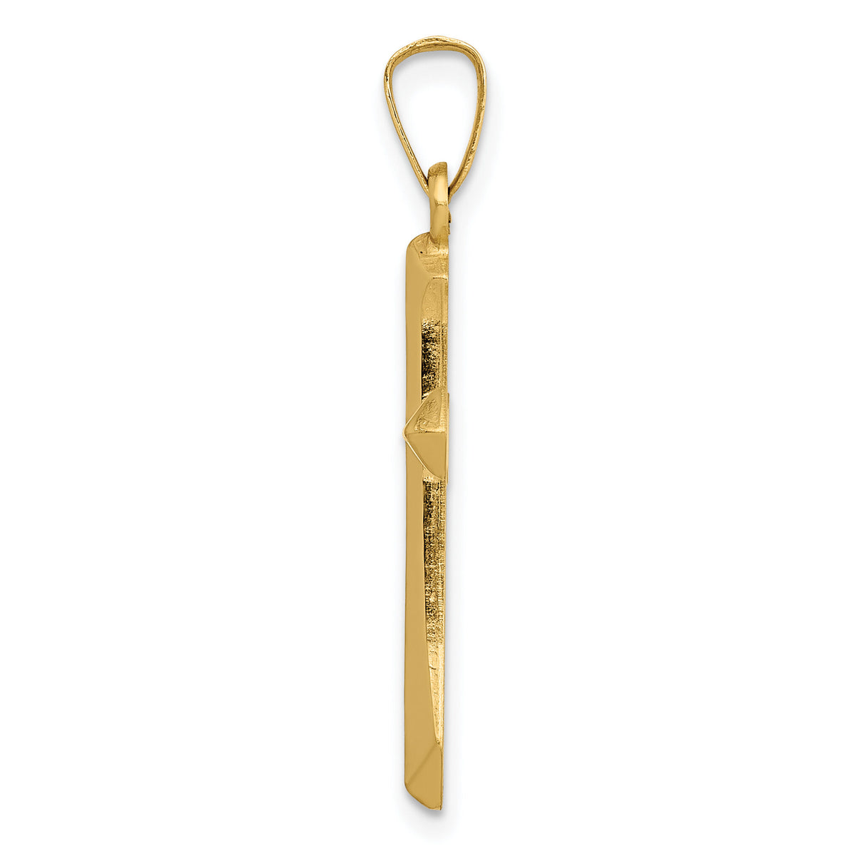 14k Polished Cross Pendant-XR1608
