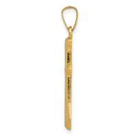 14k Polished Cross Pendant-XR1608