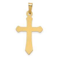 14k Polished Cross Pendant-XR1608