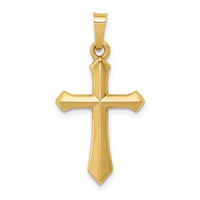 14k Polished Cross Pendant-XR1608