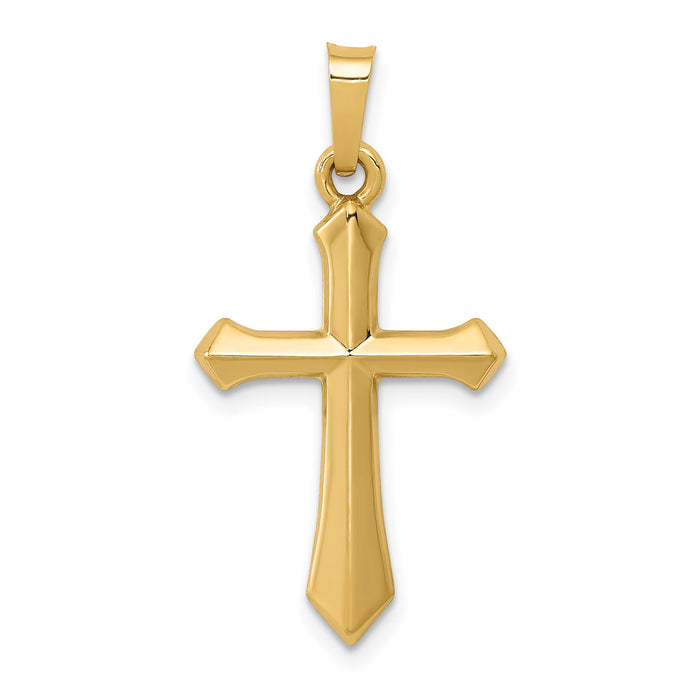 14k Polished Cross Pendant-XR1608
