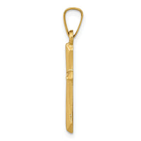 14k Polished Cross Pendant-XR1610