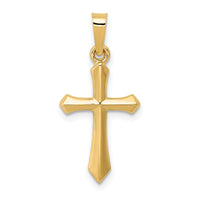 14k Polished Cross Pendant-XR1610