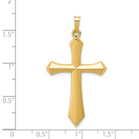 14k Polished Passion Cross Pendant-XR1616