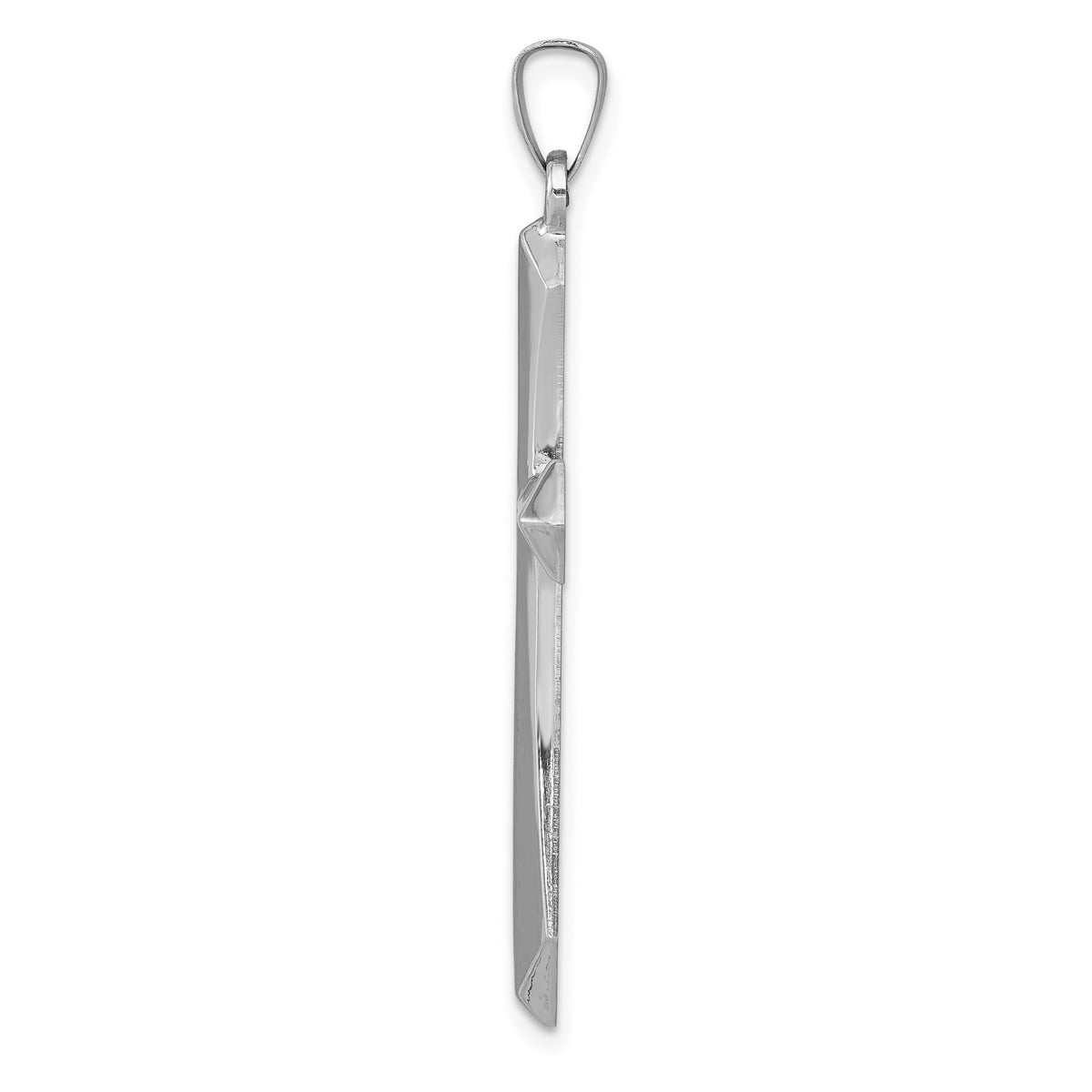 14K White Gold Polished Passion Cross Pendant-XR1617