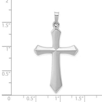 14K White Gold Polished Passion Cross Pendant-XR1617