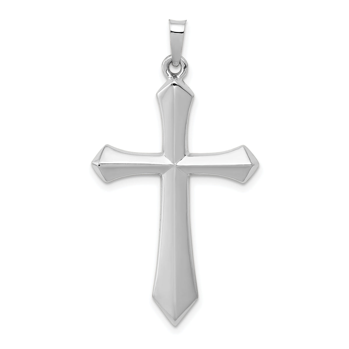14K White Gold Polished Passion Cross Pendant-XR1617