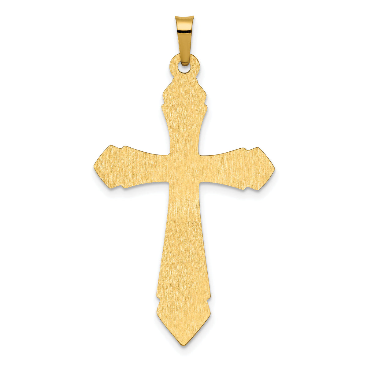 14k Polished and Satin Passion Cross Pendant-XR1618