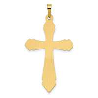 14k Polished and Satin Passion Cross Pendant-XR1618