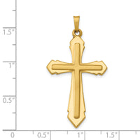 14k Polished and Satin Passion Cross Pendant-XR1618