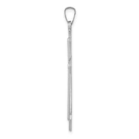 14k White Gold Polished and Satin Cross Pendant-XR1619