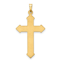 14k Polished and Textured Passion Cross Pendant-XR1623