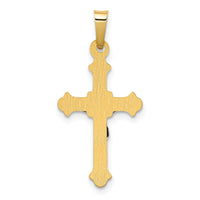 14k Two-tone Polished INRI Crucifix Pendant-XR1628