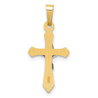 14k Two-tone Polished INRI Crucifix Pendant-XR1630