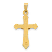 14k Two-tone Polished INRI Crucifix Pendant-XR1636