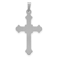 14k White Gold Polished INRI Crucifix Pendant-XR1642