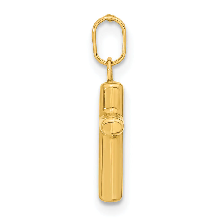 14k Hollow Cross Pendant-XR165