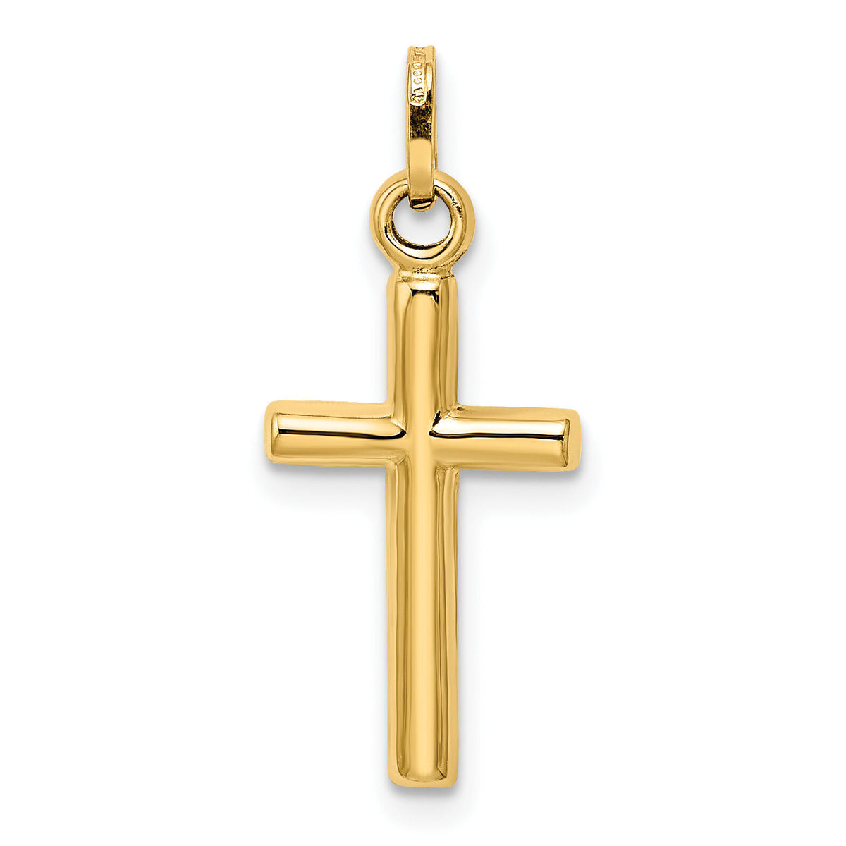 14k Hollow Cross Pendant-XR165