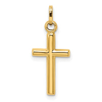 14k Hollow Cross Pendant-XR165