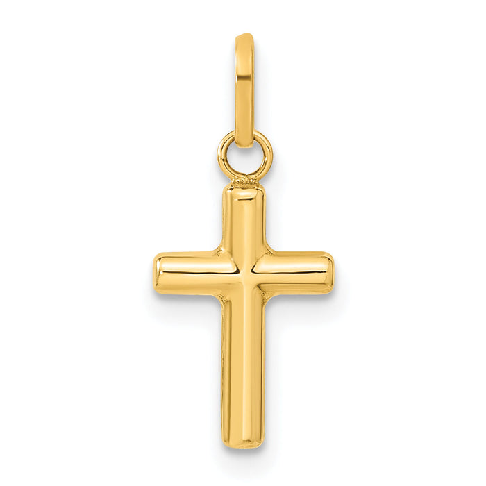 14k Hollow Cross Pendant-XR165