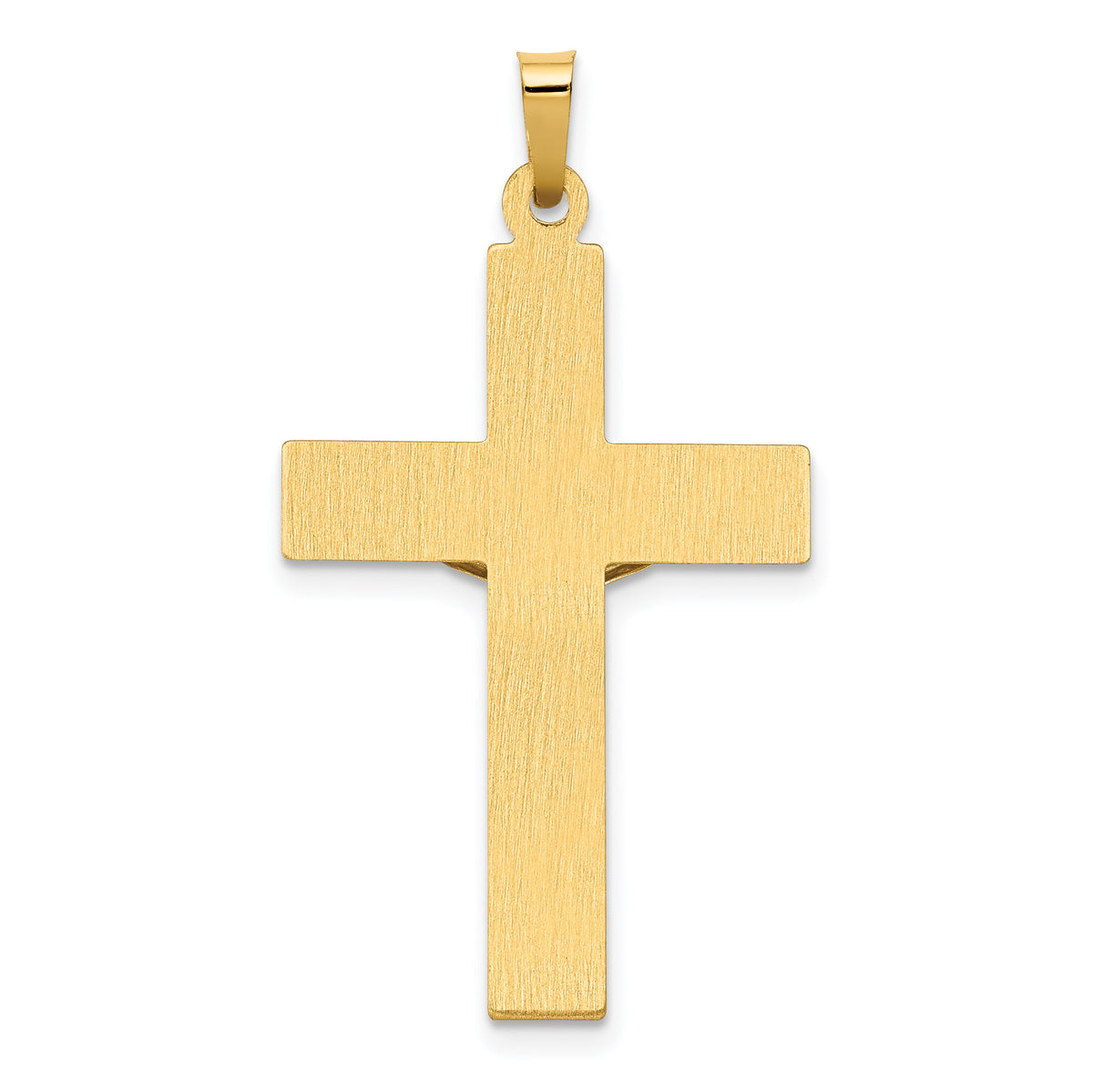 14k Two-tone Polished INRI Crucifix Pendant-XR1651