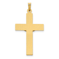 14k Two-tone Polished INRI Crucifix Pendant-XR1651