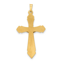 14k Two-tone Polished INRI Crucifix Pendant-XR1658