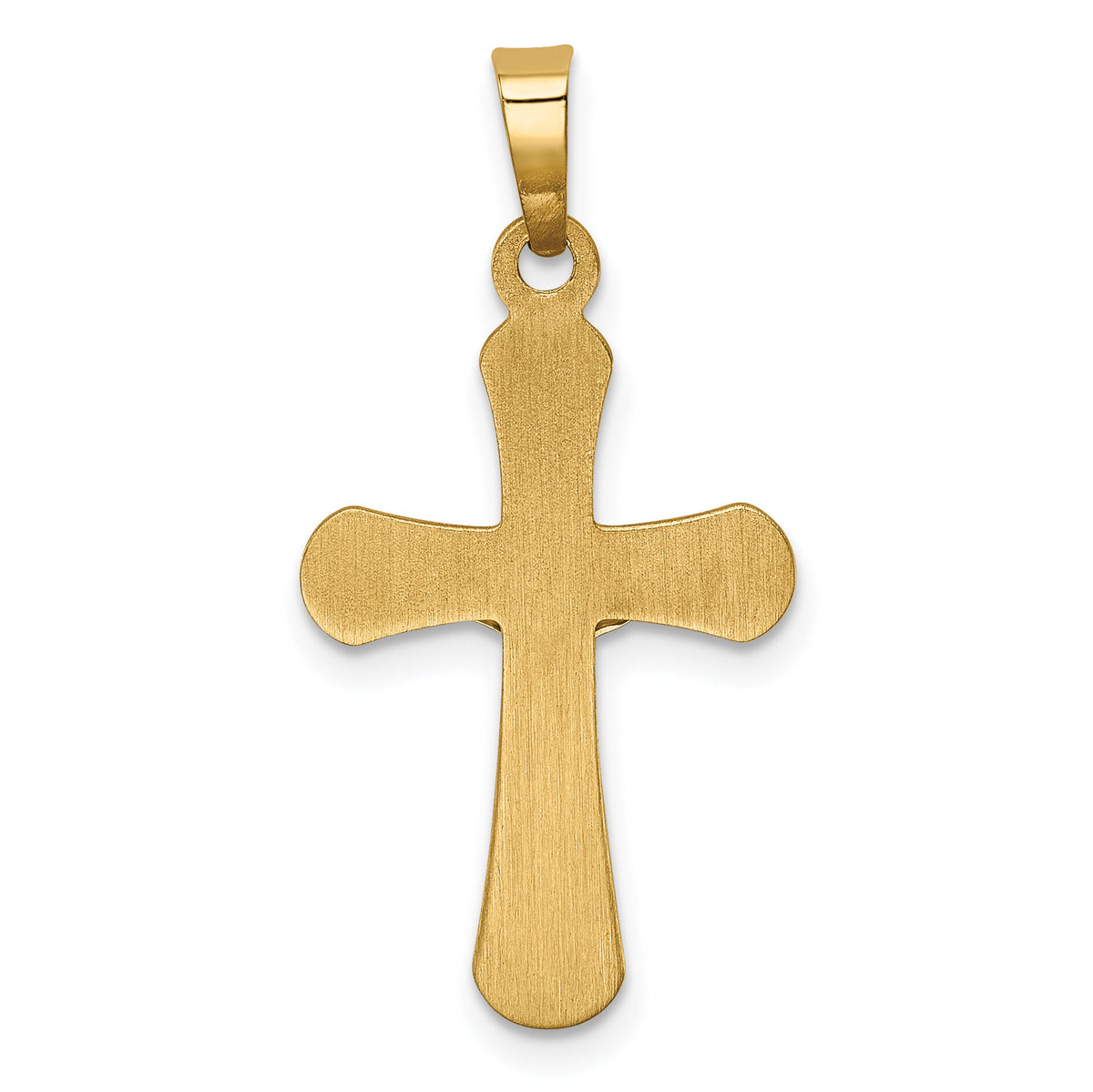 14k Two-tone Polished Rounded Crucifix Pendant-XR1662