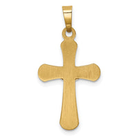 14k Two-tone Polished Rounded Crucifix Pendant-XR1662