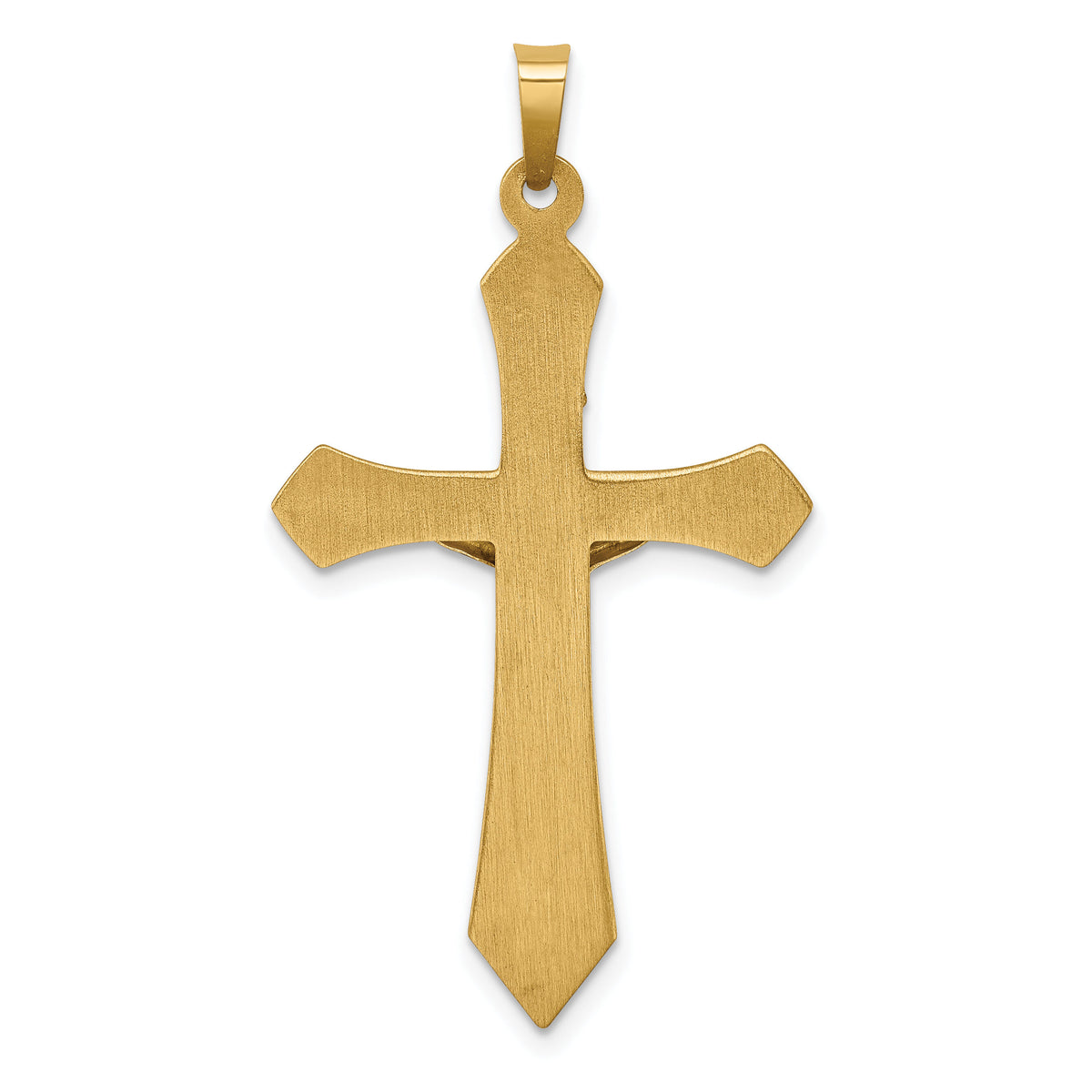 14k Two-tone Polished INRI Crucifix Pendant-XR1667