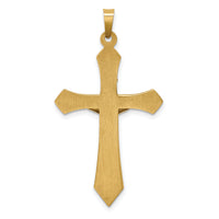 14k Two-tone Polished INRI Crucifix Pendant-XR1667
