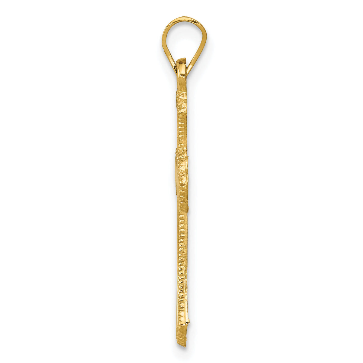 14k Budded Cross Pendant-XR167