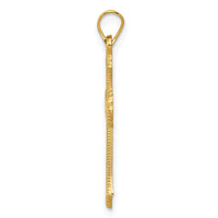 14k Budded Cross Pendant-XR167
