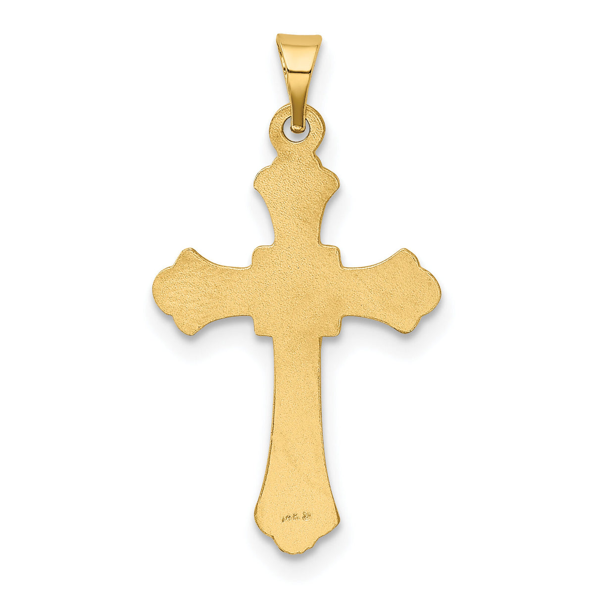 14k Budded Cross Pendant-XR167