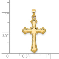 14k Budded Cross Pendant-XR167