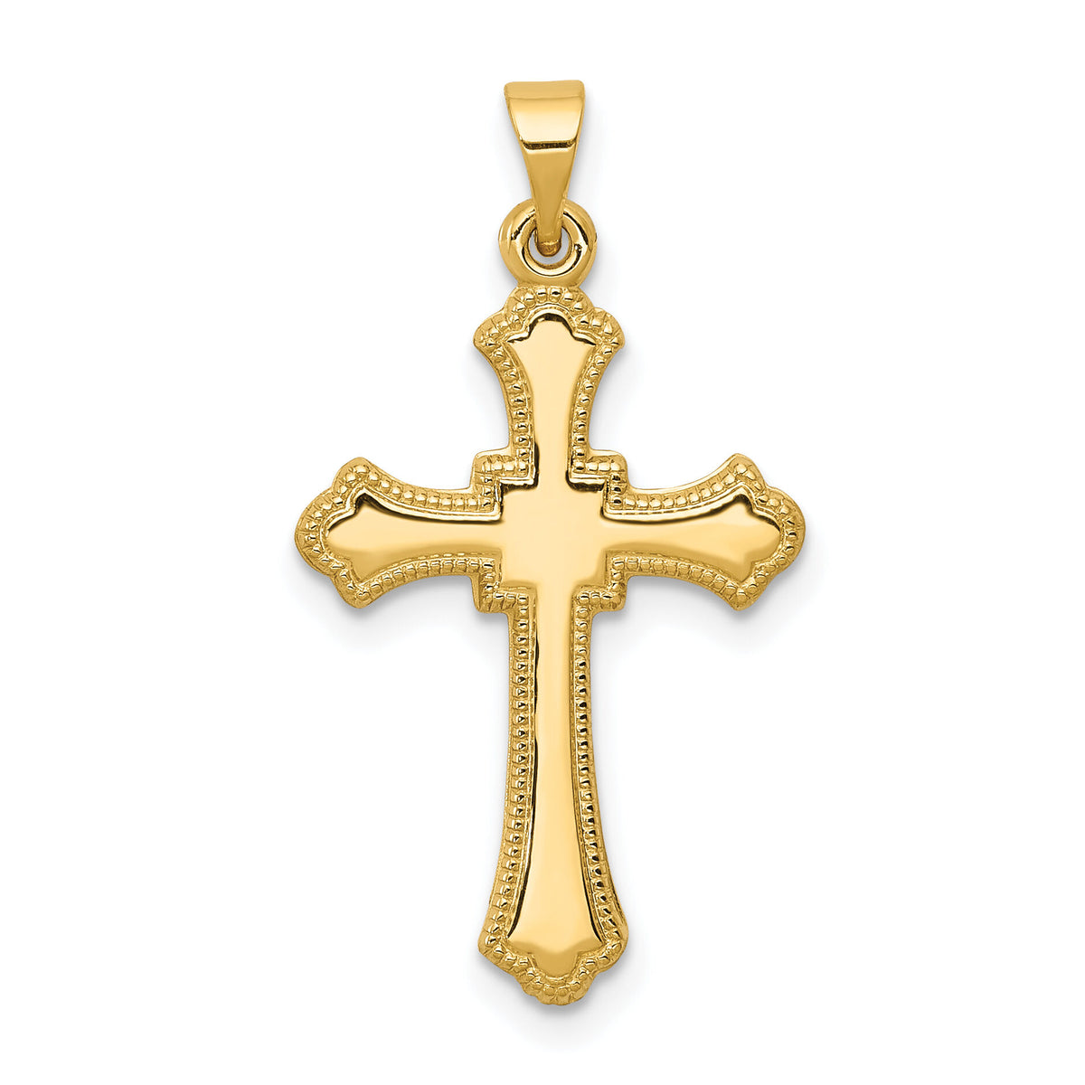 14k Budded Cross Pendant-XR167