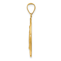 14k Polished and Satin Hollow Spanish Miraculous Medal Pendant-XR1672