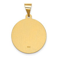 14K Polished/Satin Spanish Our Lady Guadalupe Hollow Medal-XR1673